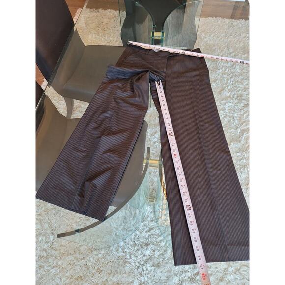 Laundry Women 2 Piece Suit Size 8 Black Wool Striped Long Sleeve Single Breasted - Picture 7 of 14